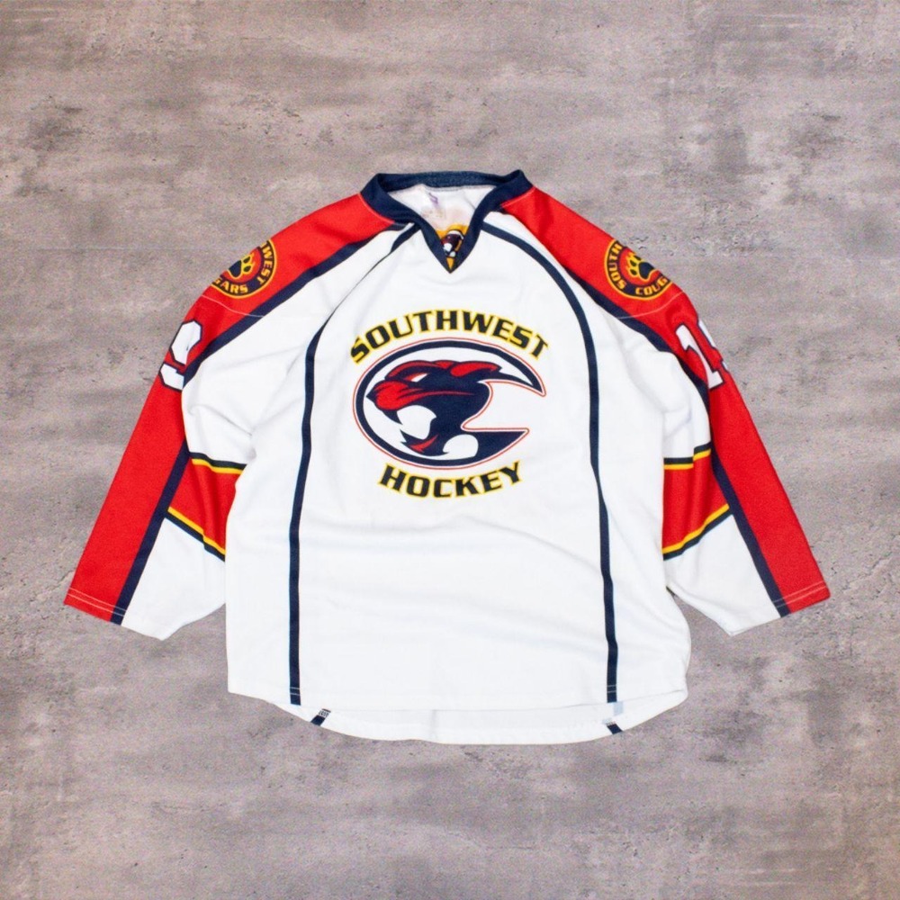 Vintage VTG 1990's South West Panthers Supreme Style White Hockey Jersey